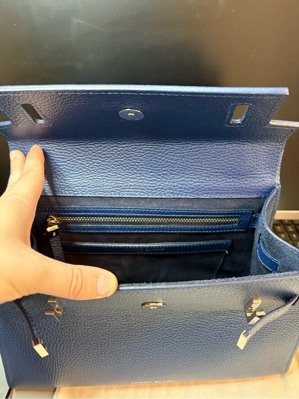Teddy Blake Ava 11” in Blue Jeans with Silver Hardware - Picture 7 of 12